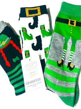Men's St. Patrick's Green Novelty Socks - 3 Pack